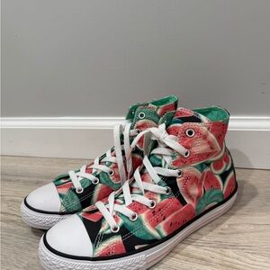 Converse high tops watermelon pattern